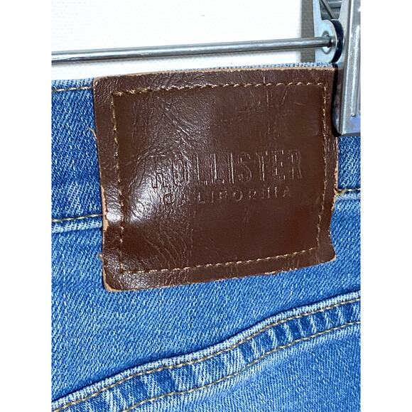 Hollister Jeans Skinny Epic Flex Mens 31 x 32 Light Wash Distressed Whiskered - Picture 8 of 12
